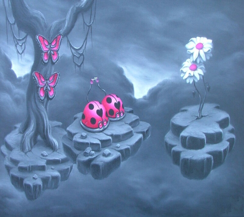 Ladybugs on Rock