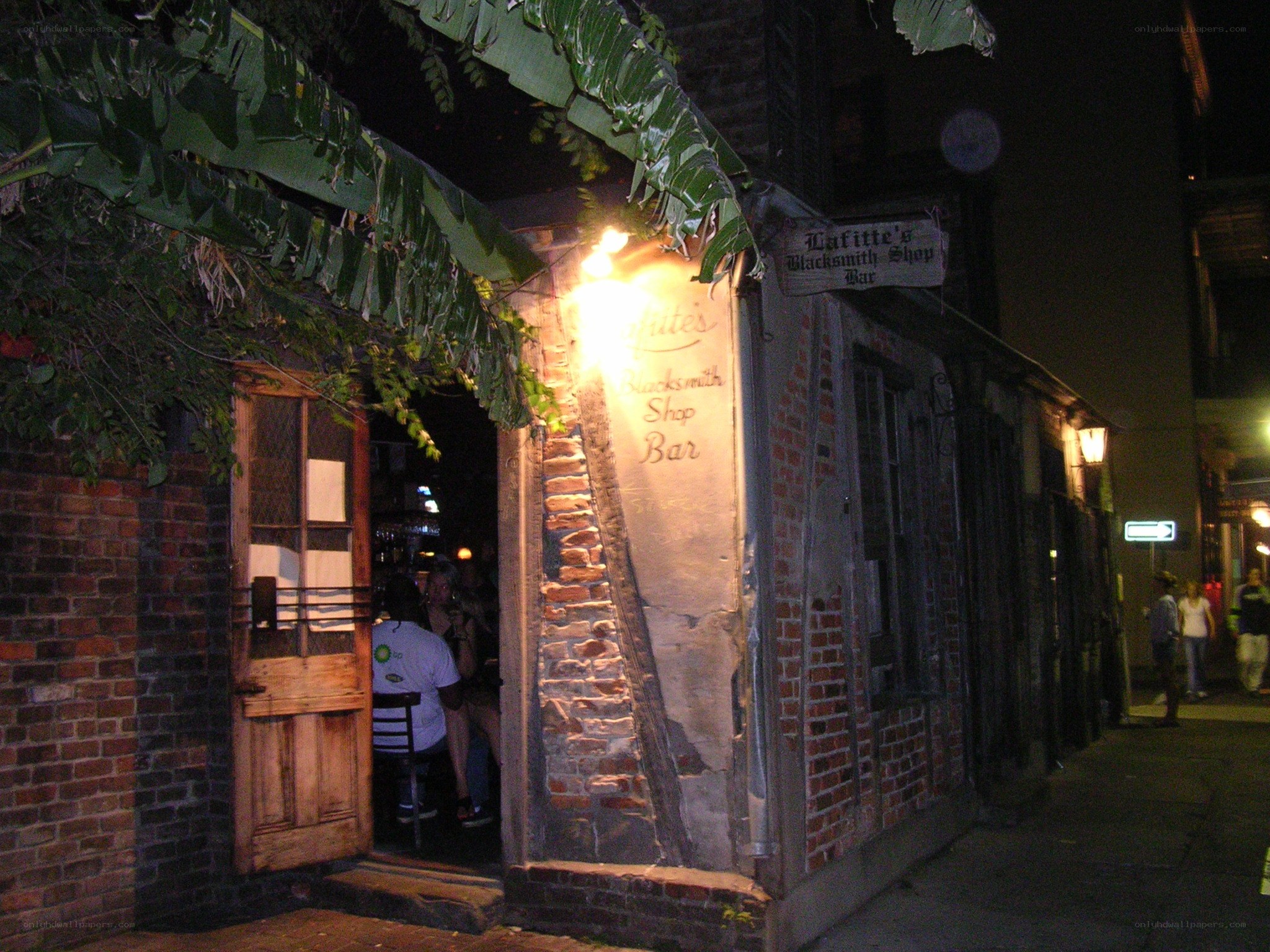 Lafitte's Blacksmith Shop Bar at night