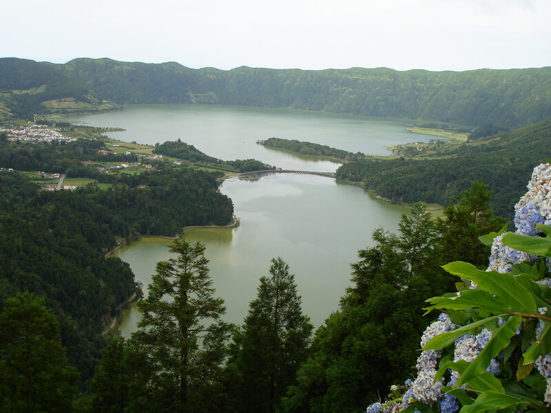 Lagoon in Volcanic Crater — Green