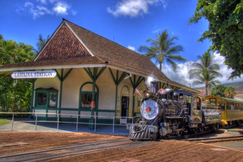 Lahaina Station with steam train