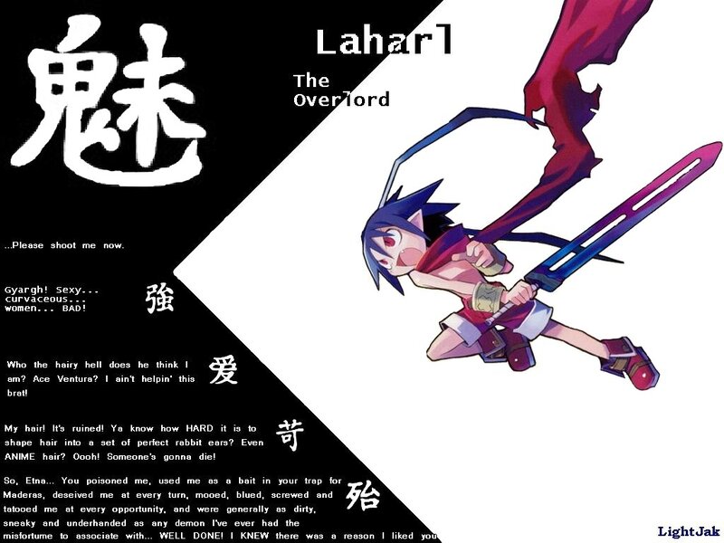 Laharl character art and quotes