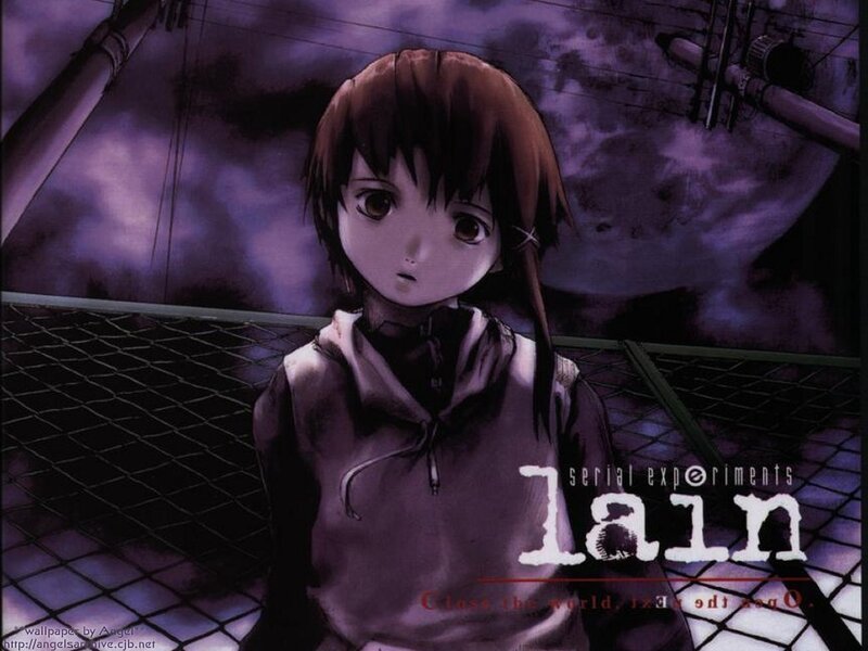 Lain anime character art