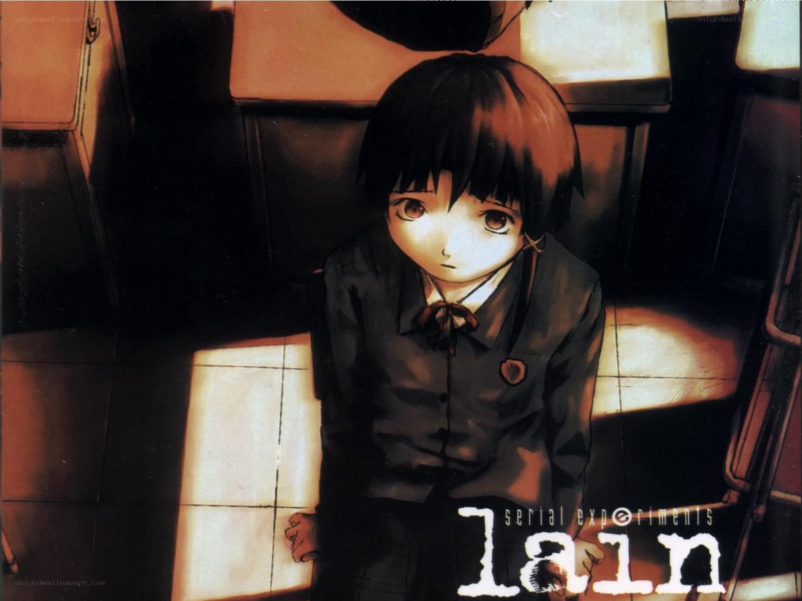Lain anime character art