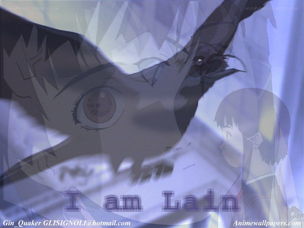 Lain anime character art