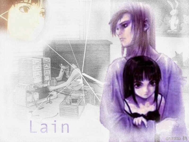 Lain anime collage artwork