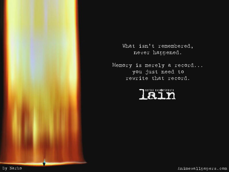 Lain anime quote wallpaper