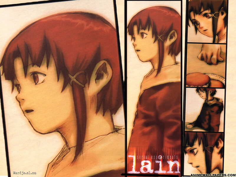 Lain character art collage