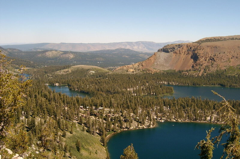 Lake and Forest Landscape — Blue