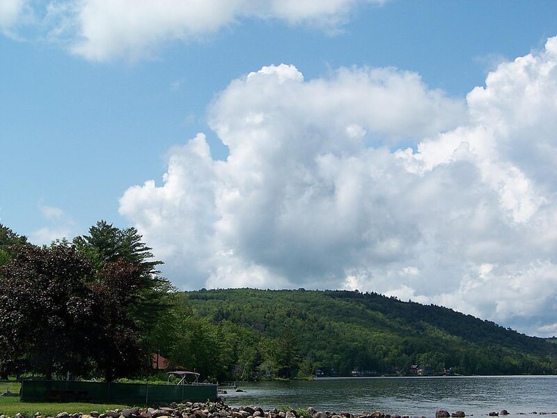 Lake and Forested Hill