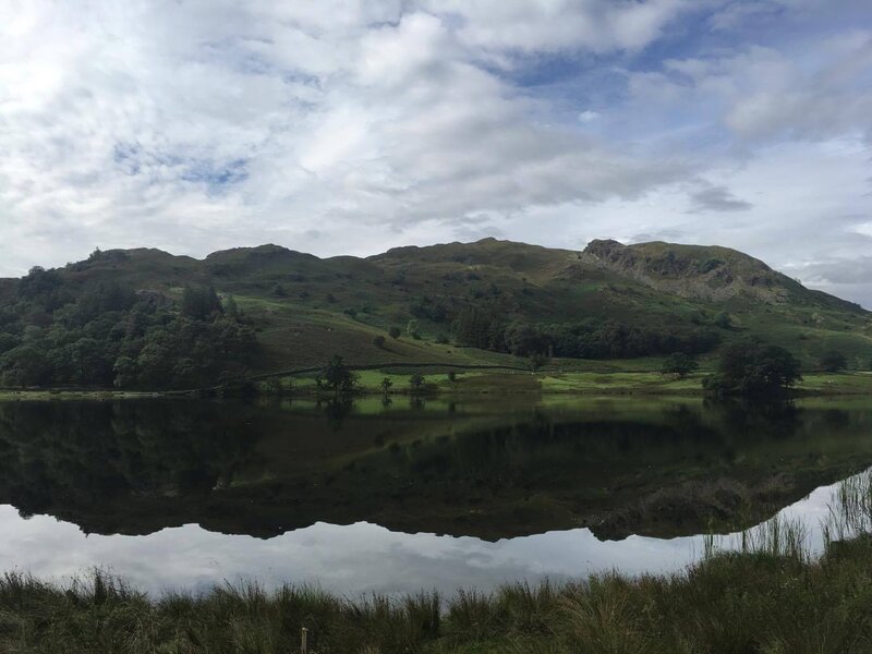 Lake and Hills Reflection — Green