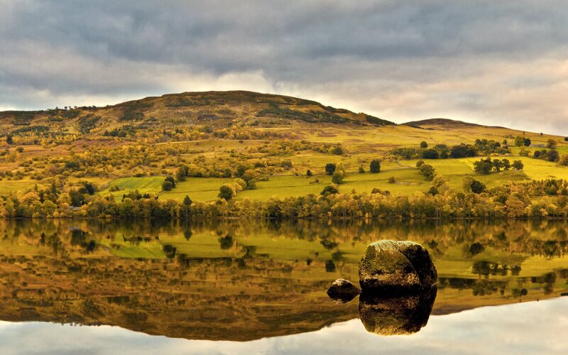 Lake and Hills Reflection
