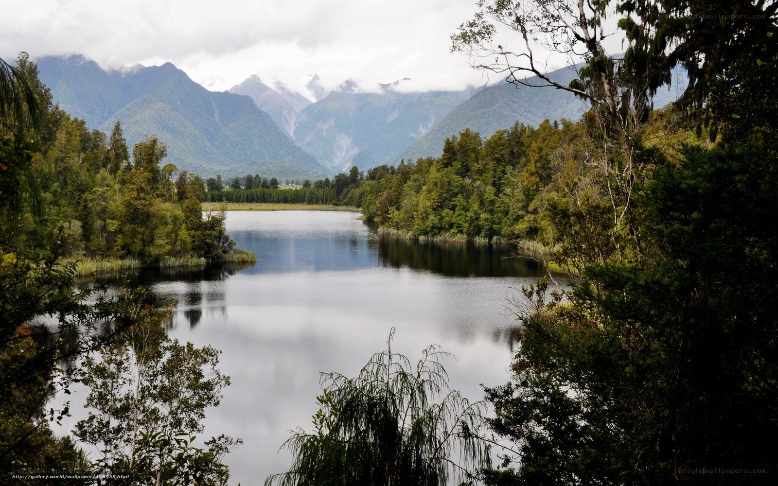 Lake and mountain landscape