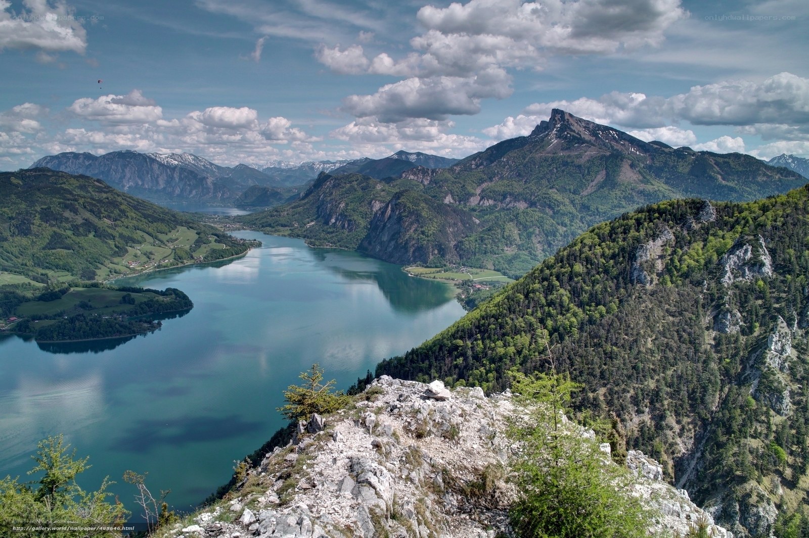 Lake and mountain landscape