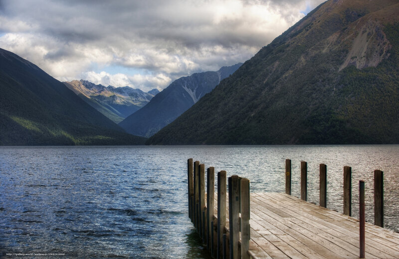 Lake and mountain landscape