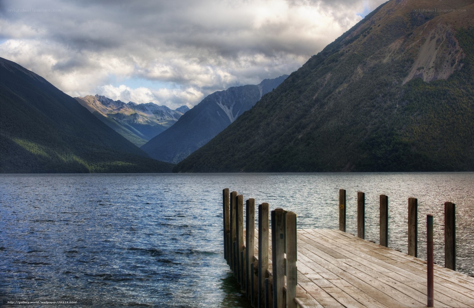Lake and mountain landscape
