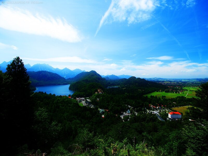 Lake and mountain landscape