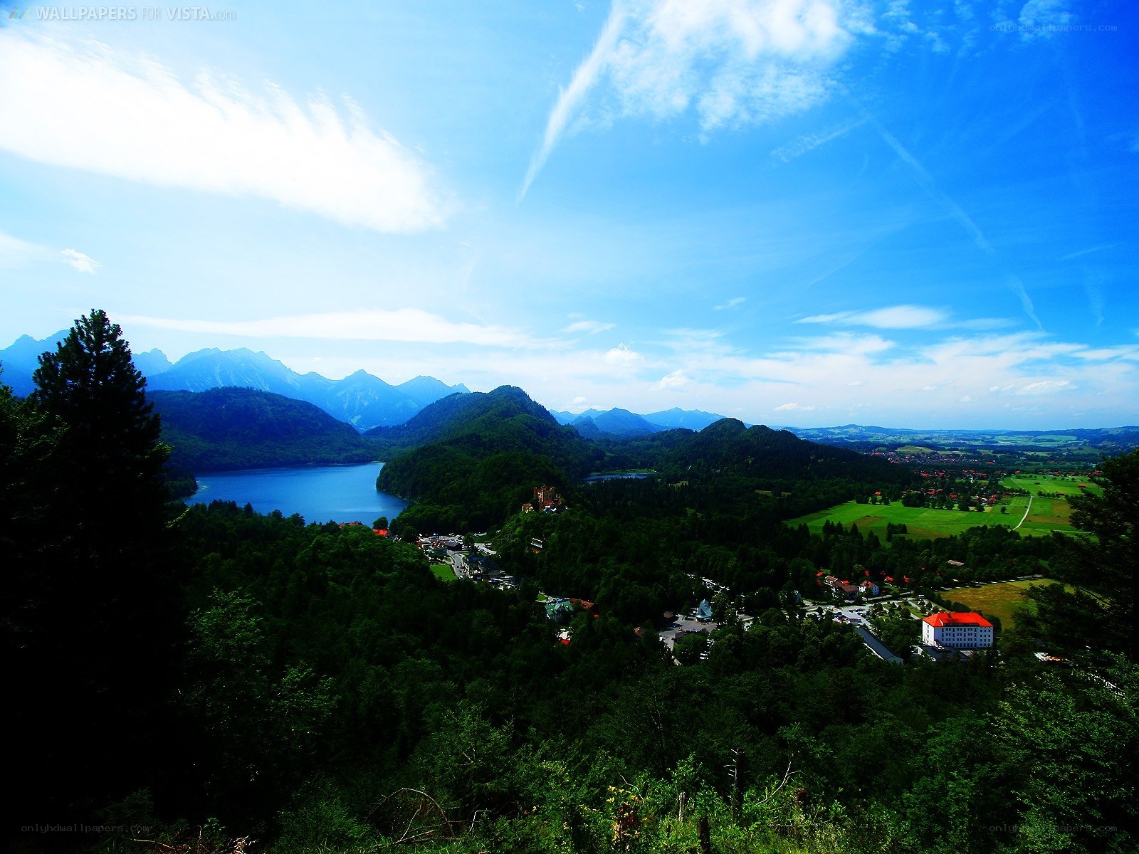 Lake and mountain landscape