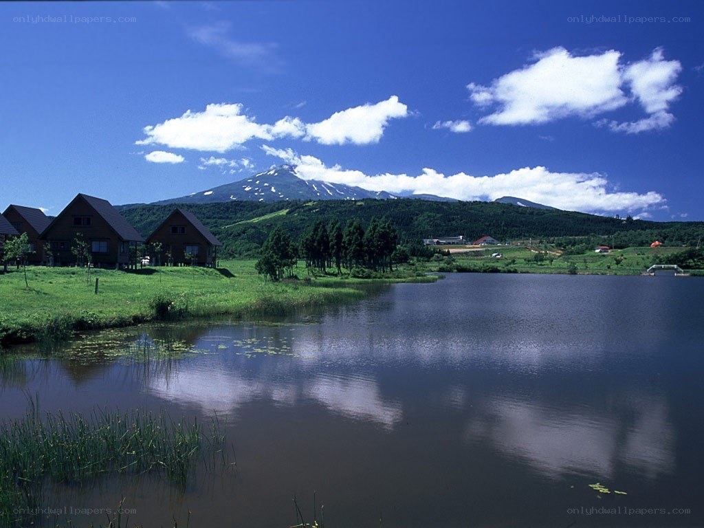 Lake and mountain landscape