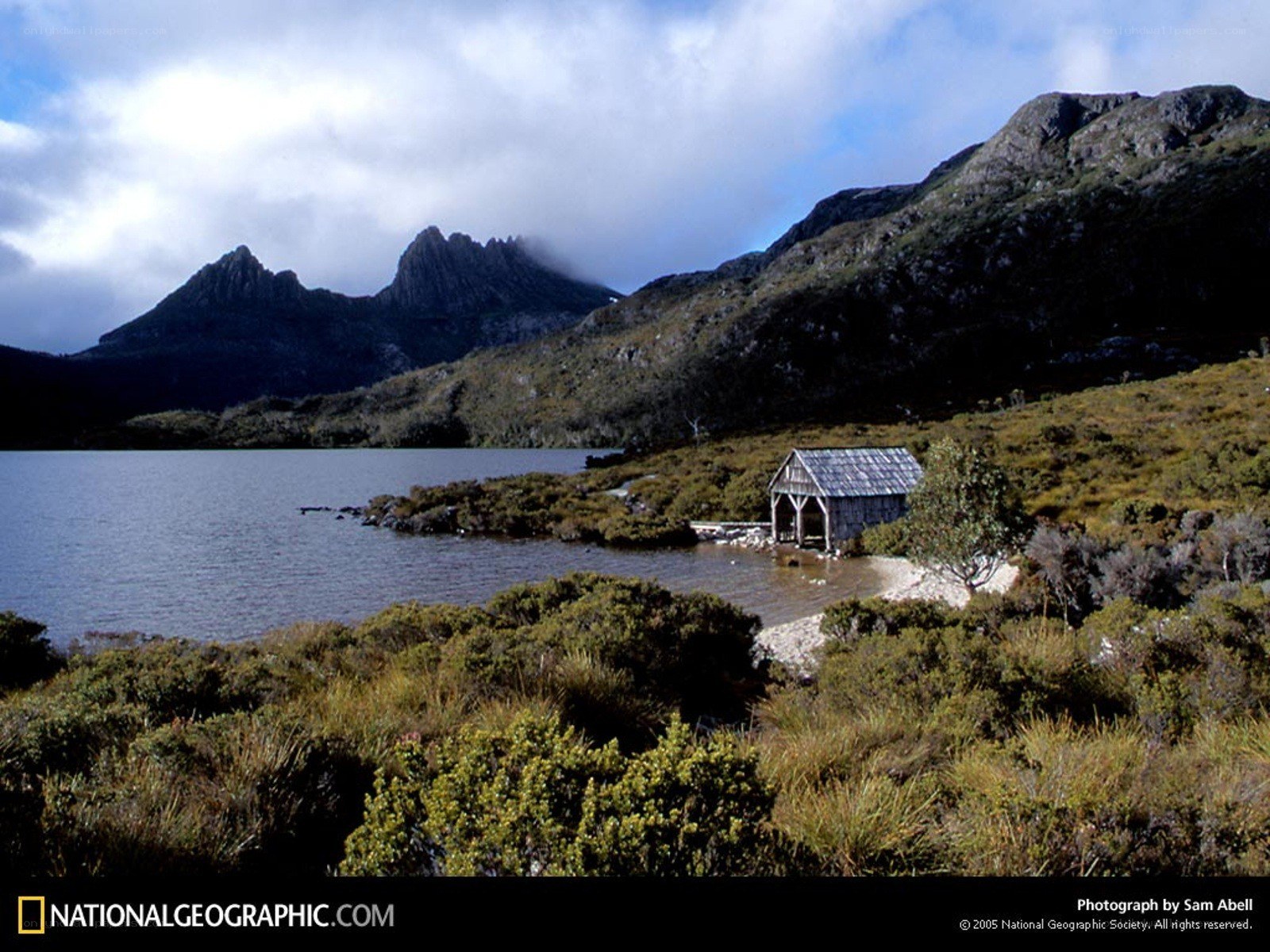 Lake and mountain landscape