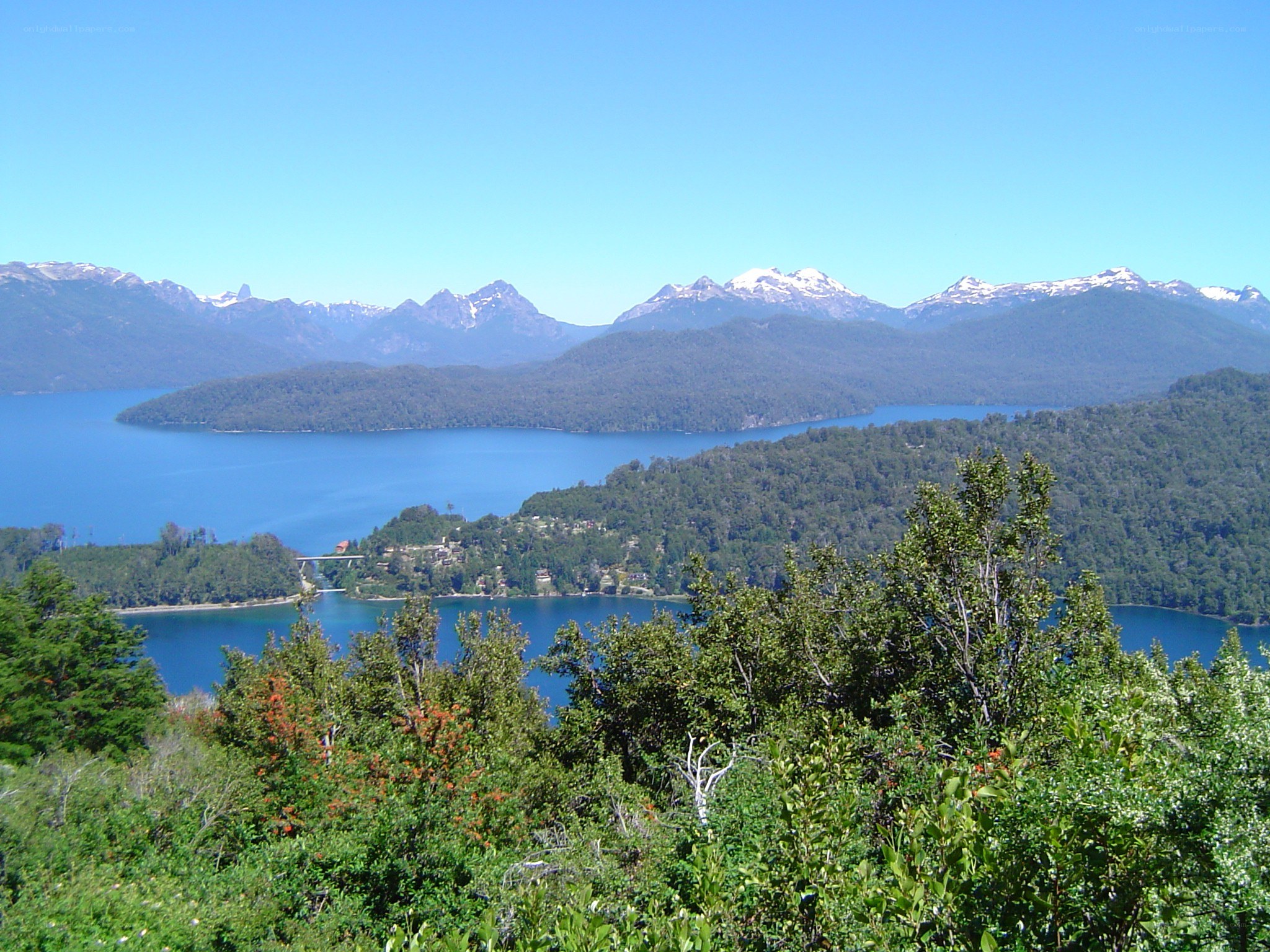 Lake and mountain landscape