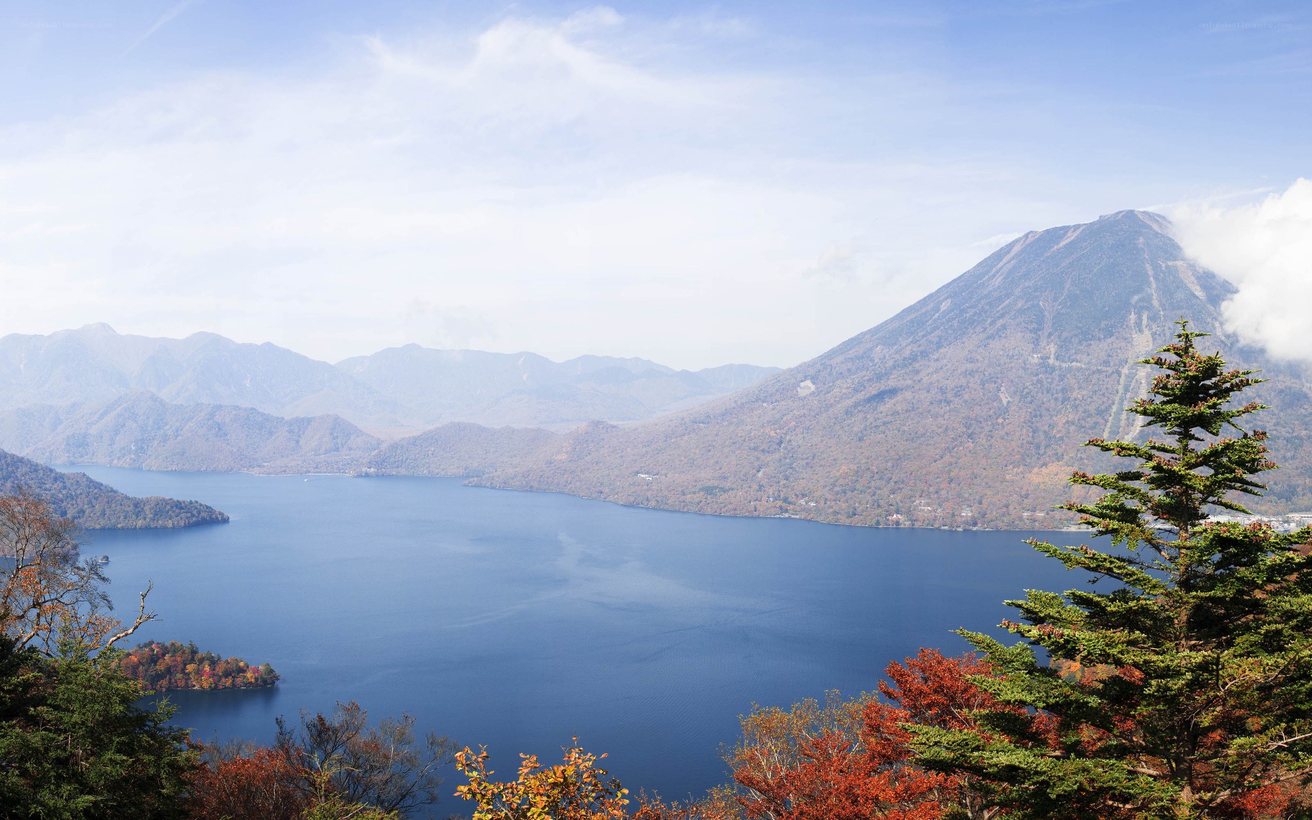 Lake and mountain landscape