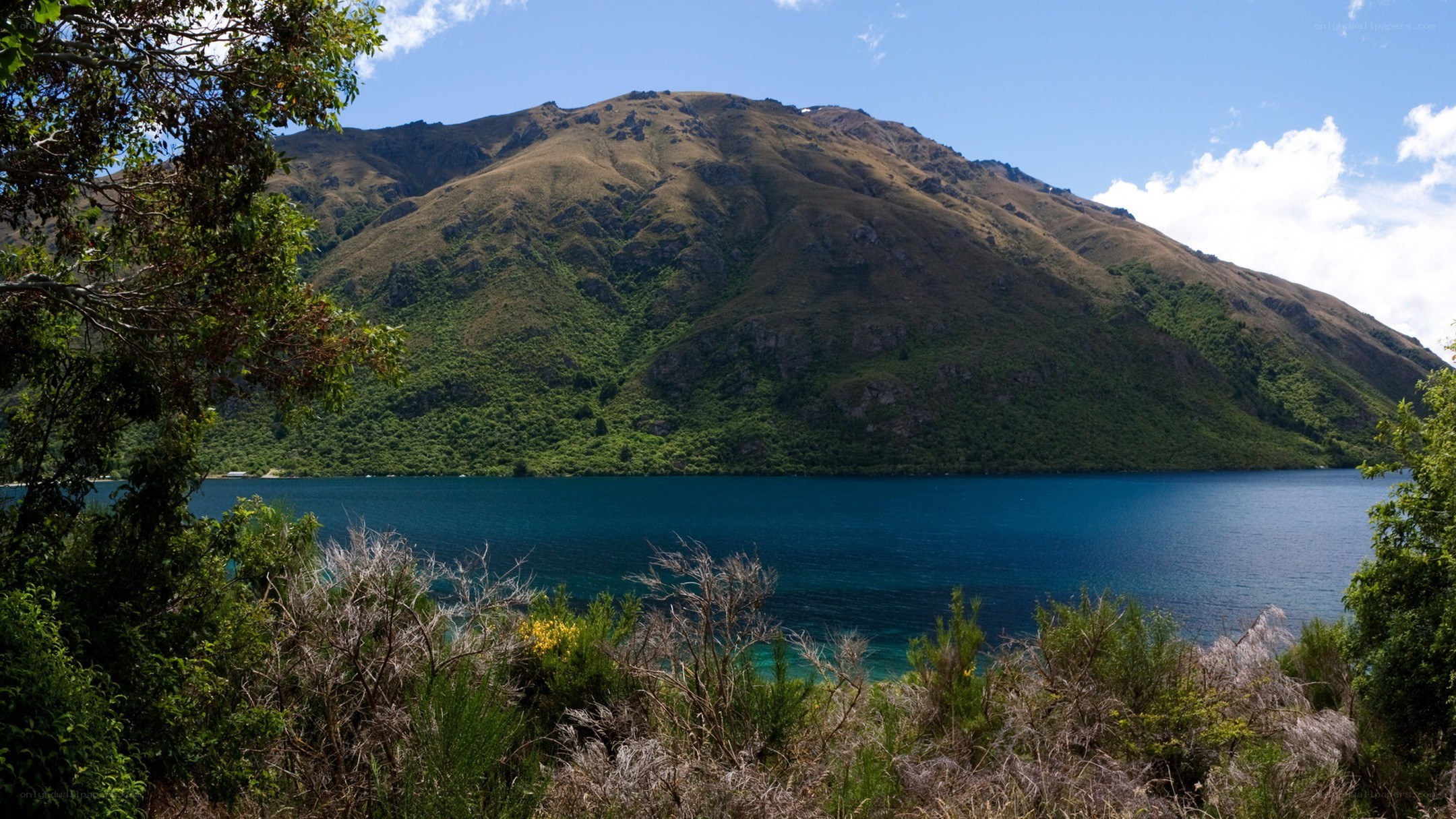 Lake and mountain landscape