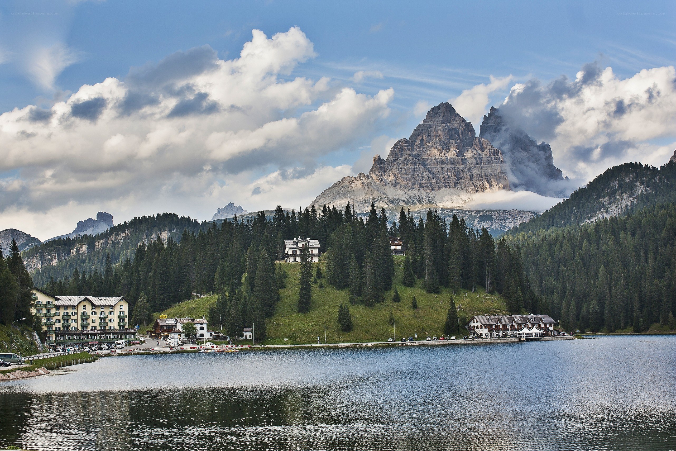 Lake and mountain landscape