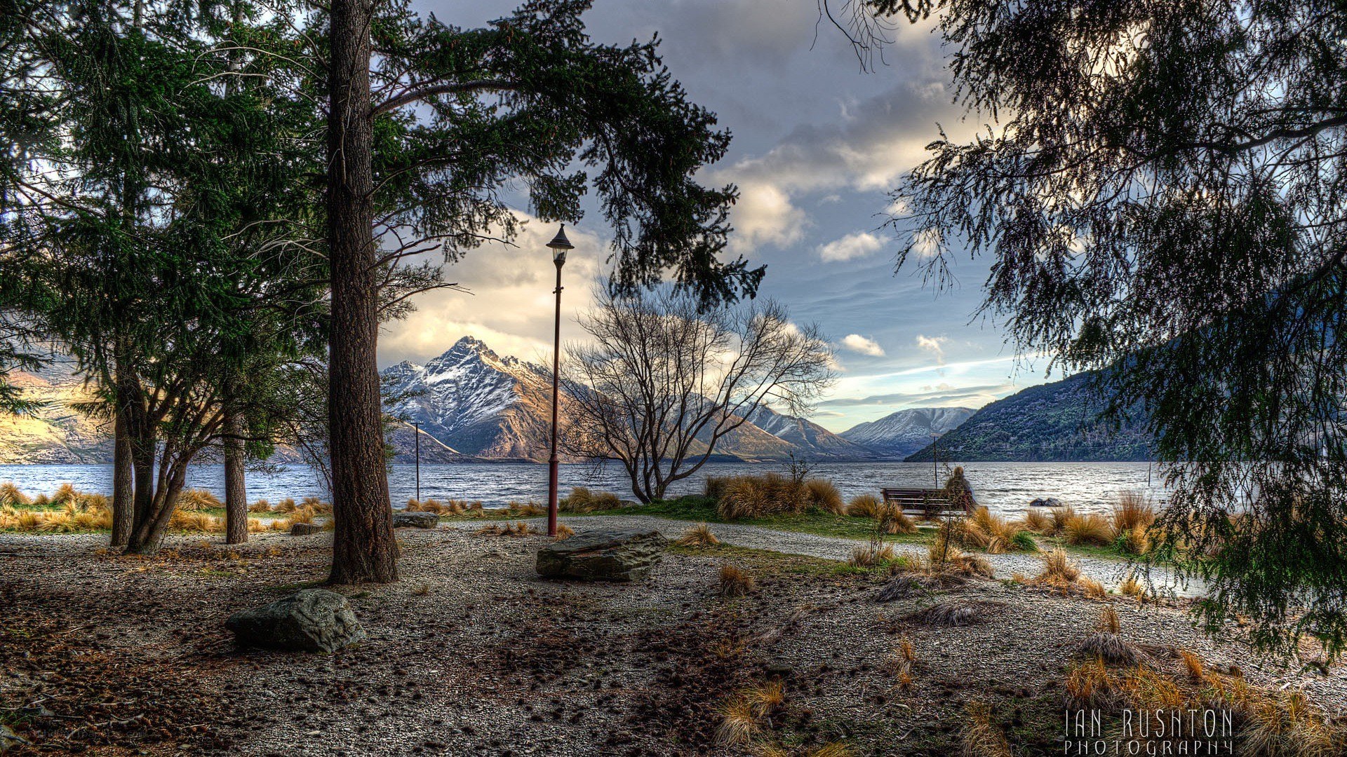 Lake and mountain landscape