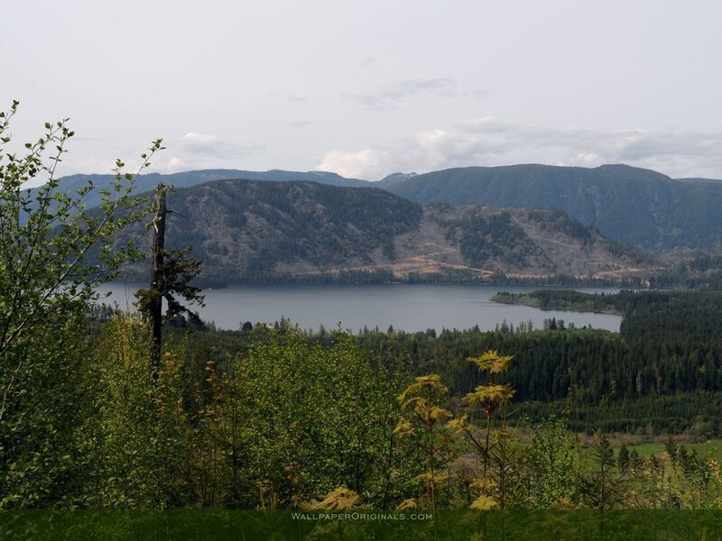 Lake and mountain landscape