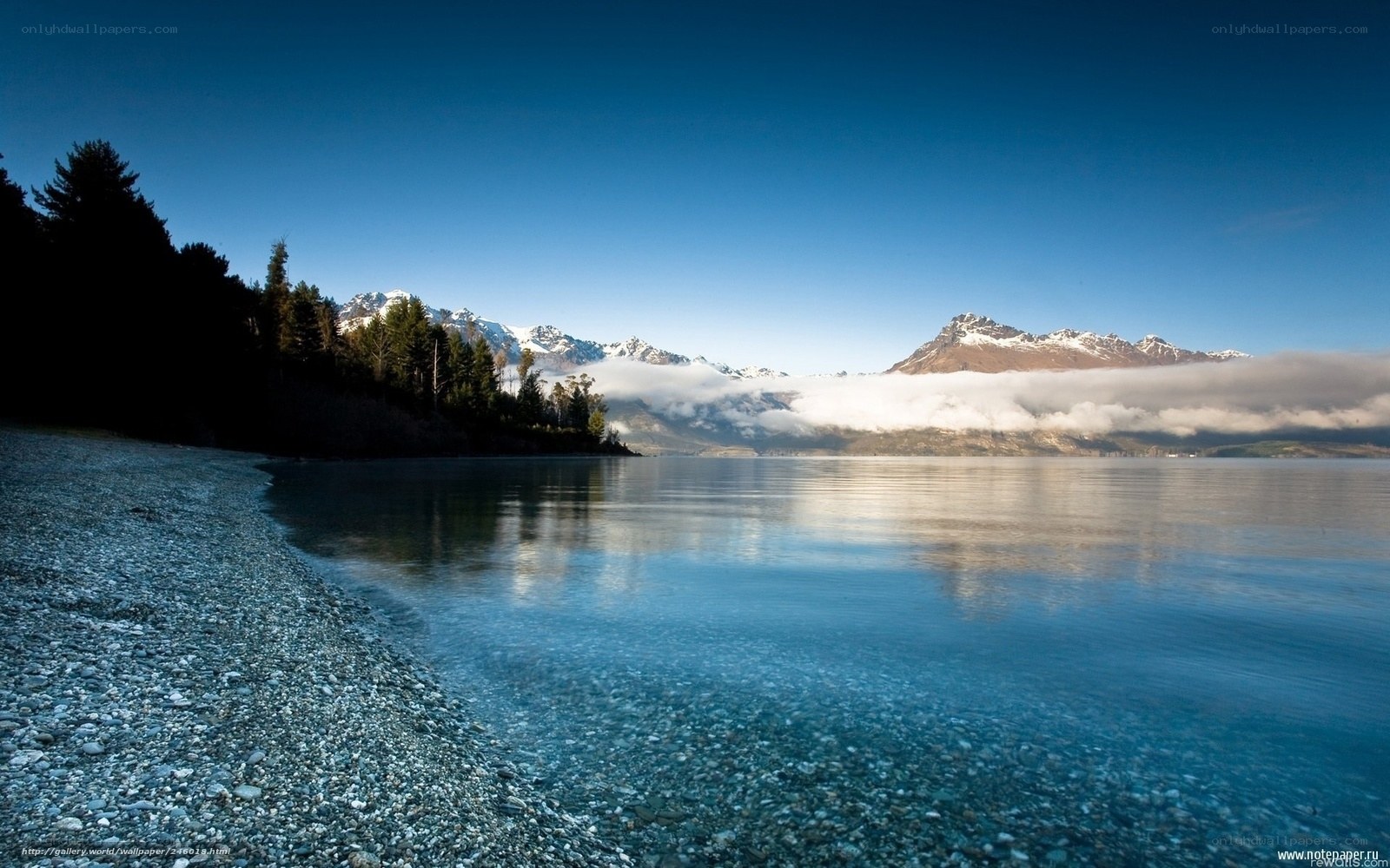 Lake and mountain landscape