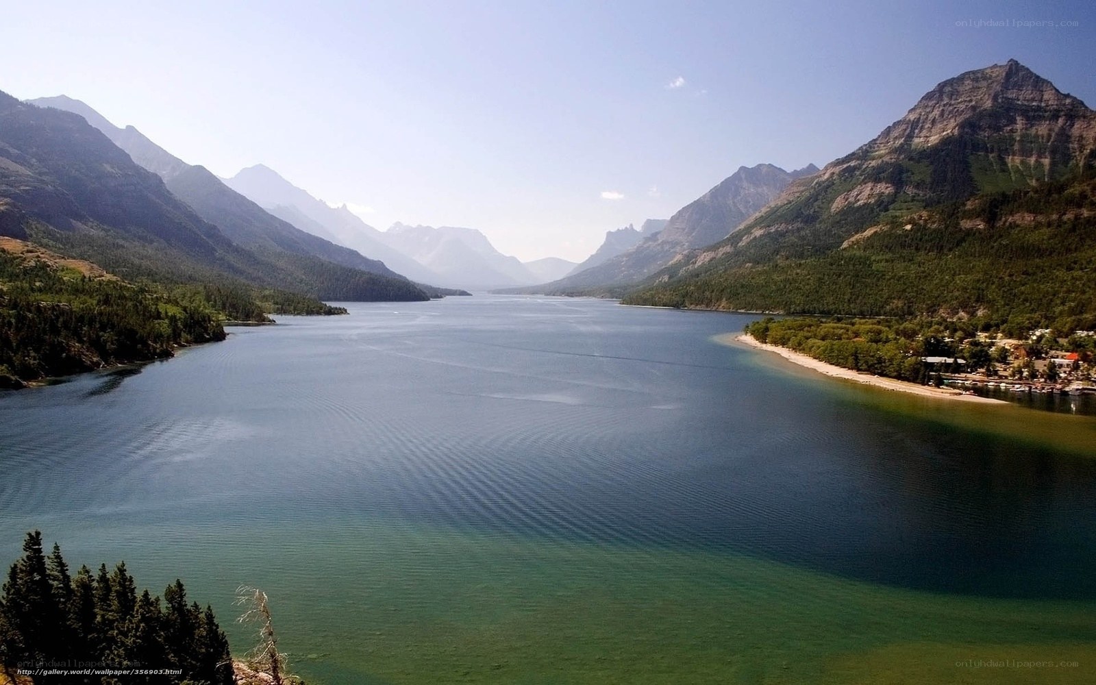 Lake and mountain landscape