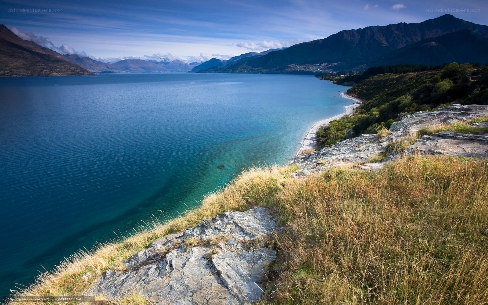 Lake and mountain landscape