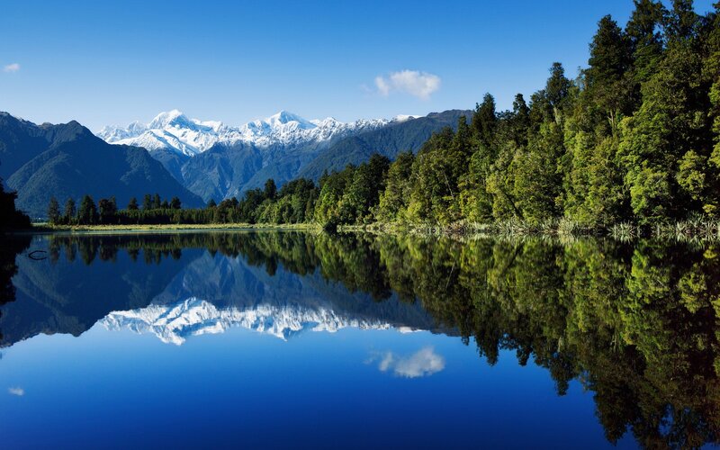 Lake and mountain reflection