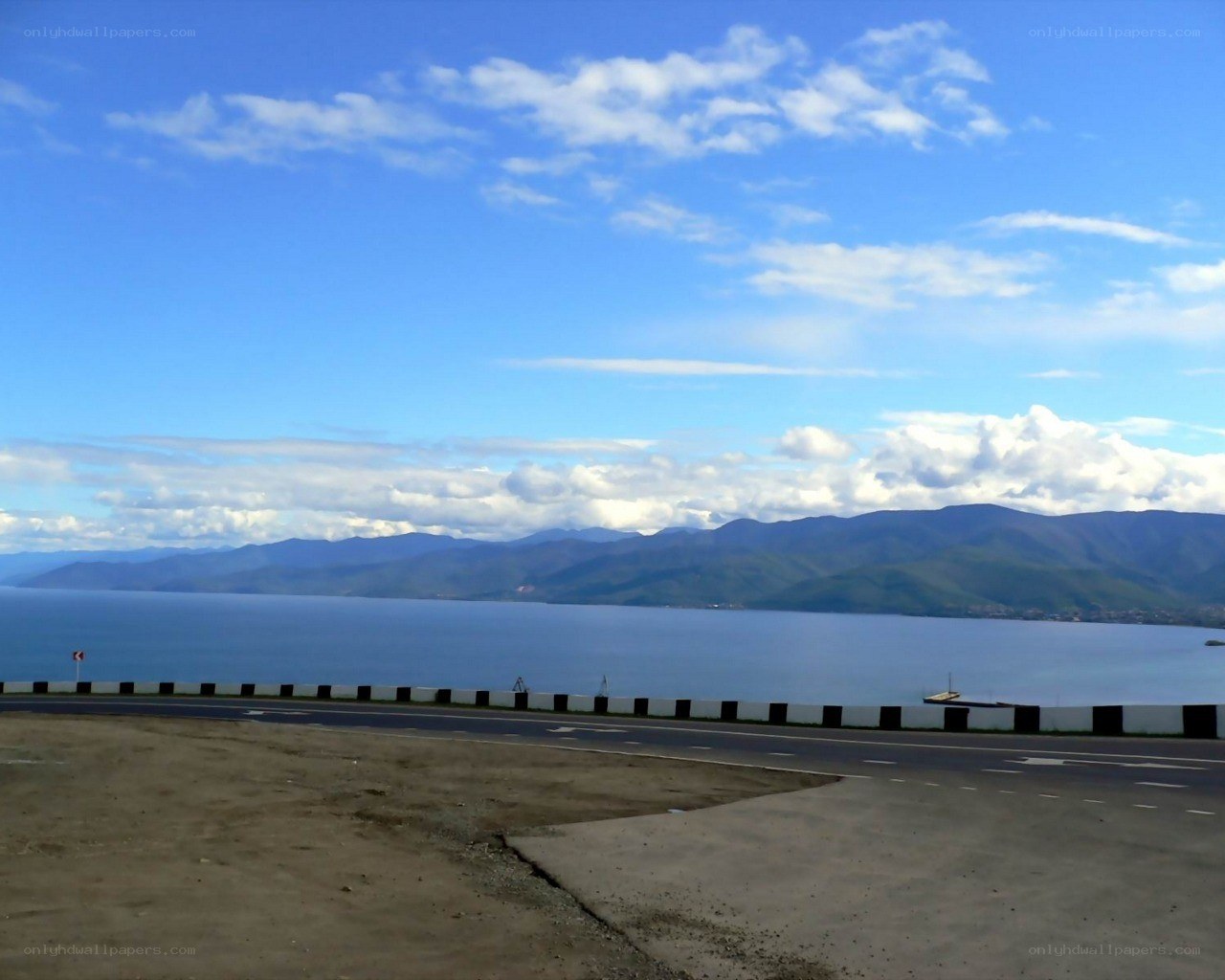 Lake and mountain view
