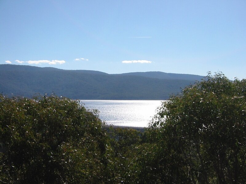 Lake and Mountains — Blue, Serene, Afternoon, Photograph, Trees, Sky