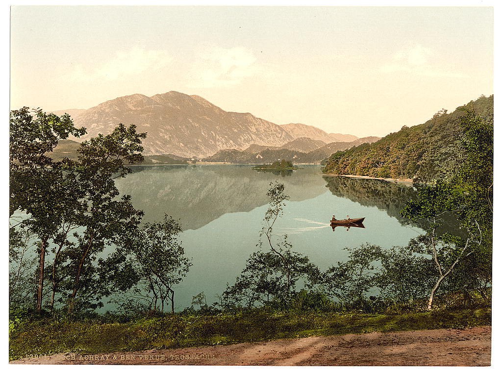 Lake and mountains landscape