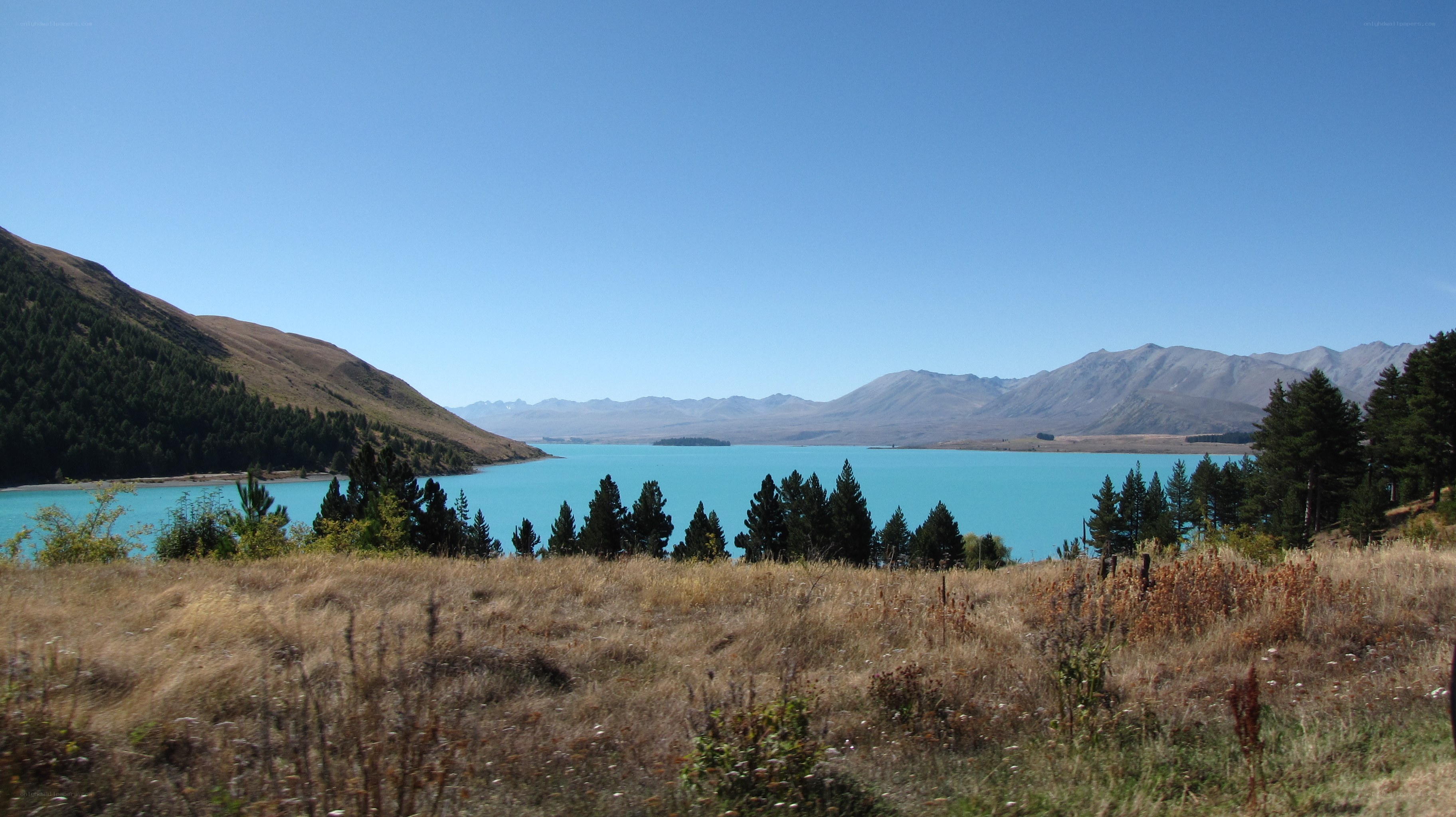 Lake and mountains landscape