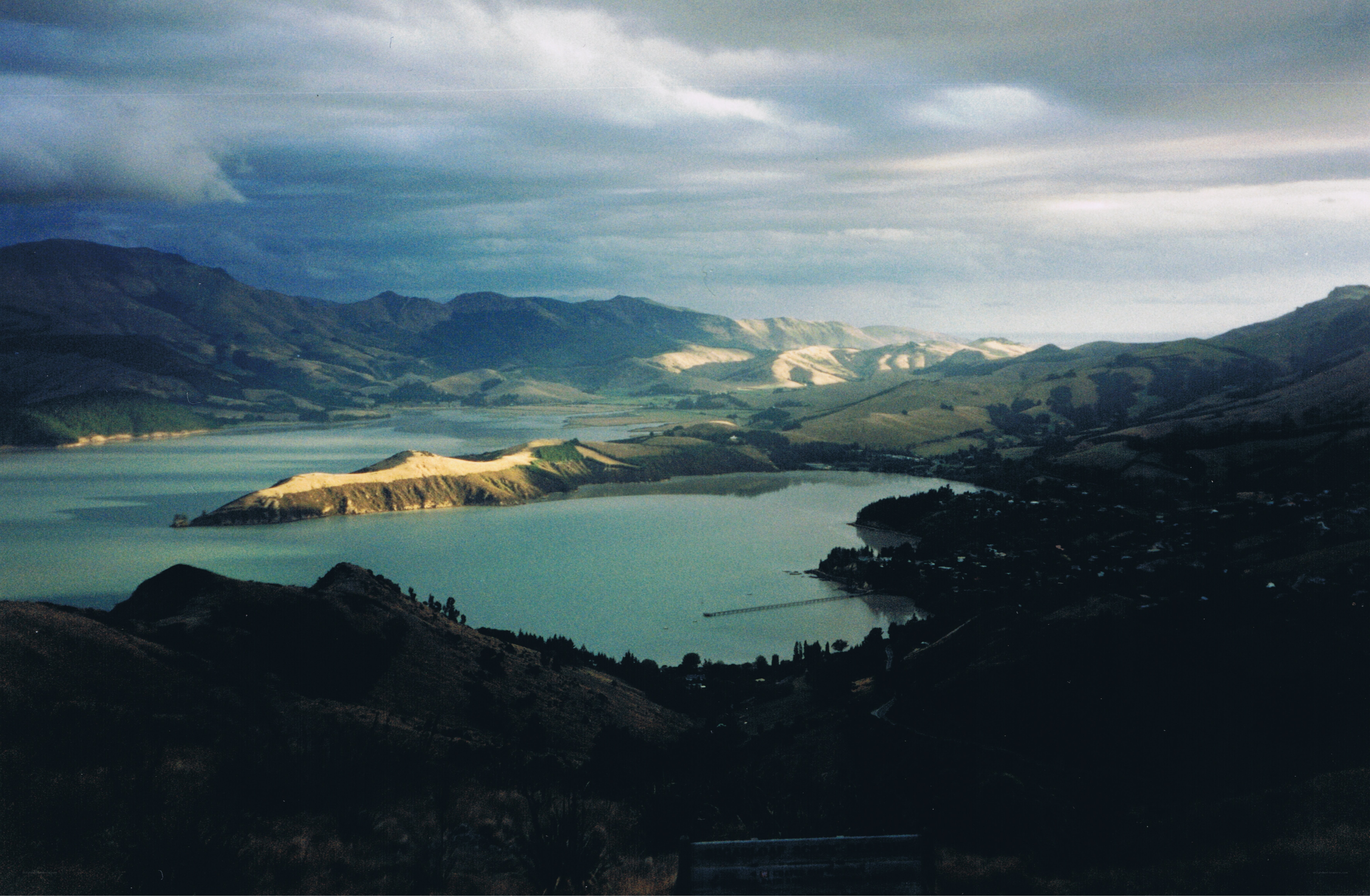Lake and mountains landscape