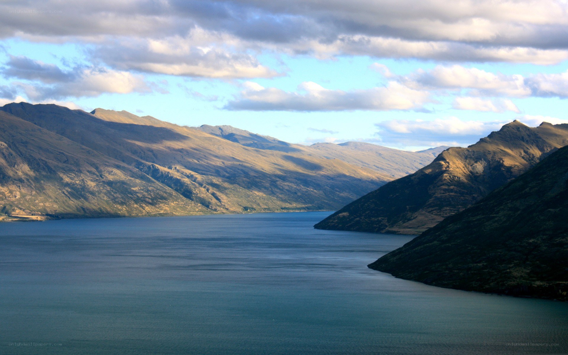 Lake and mountains landscape
