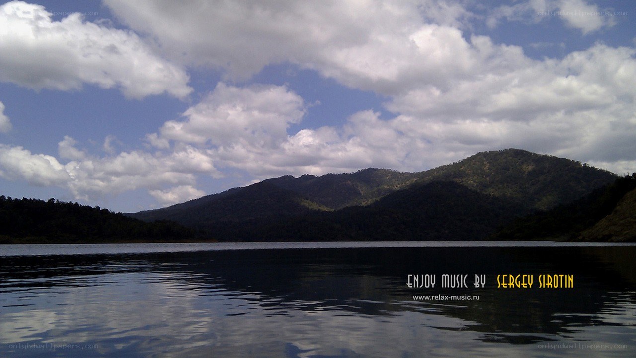 Lake and mountains landscape
