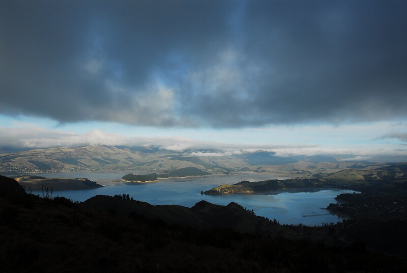 Lake and Mountains Landscape — Blue, Dramatic