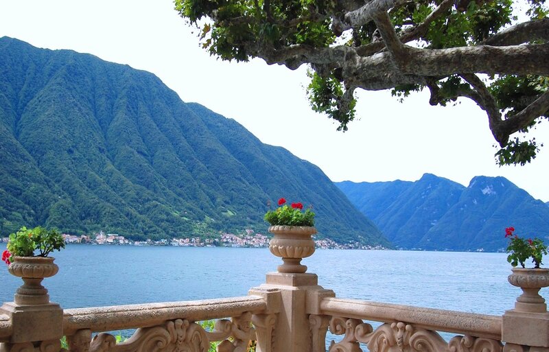 Lake and Mountains View — Blue, Serene, Afternoon