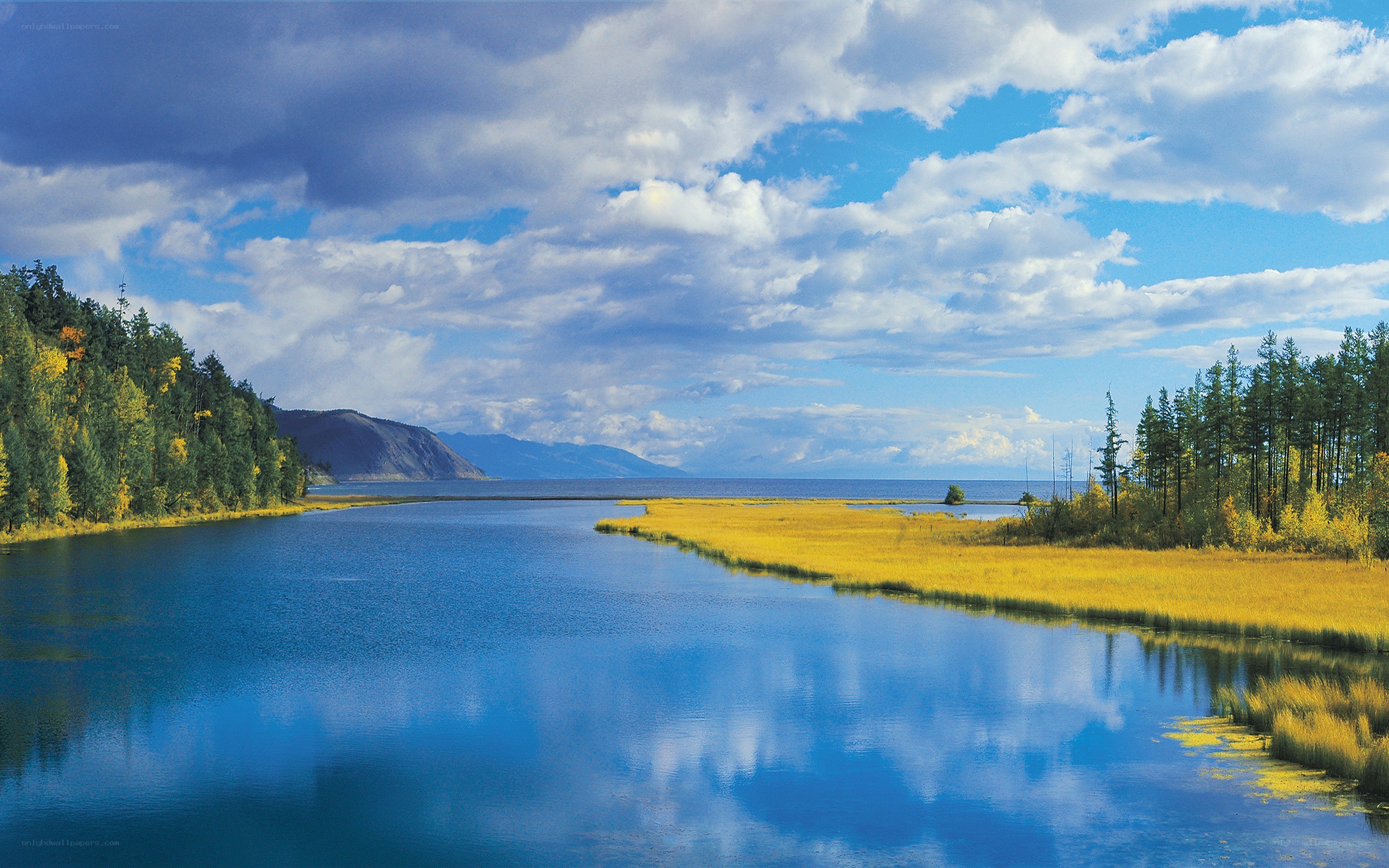 Lake and river landscape