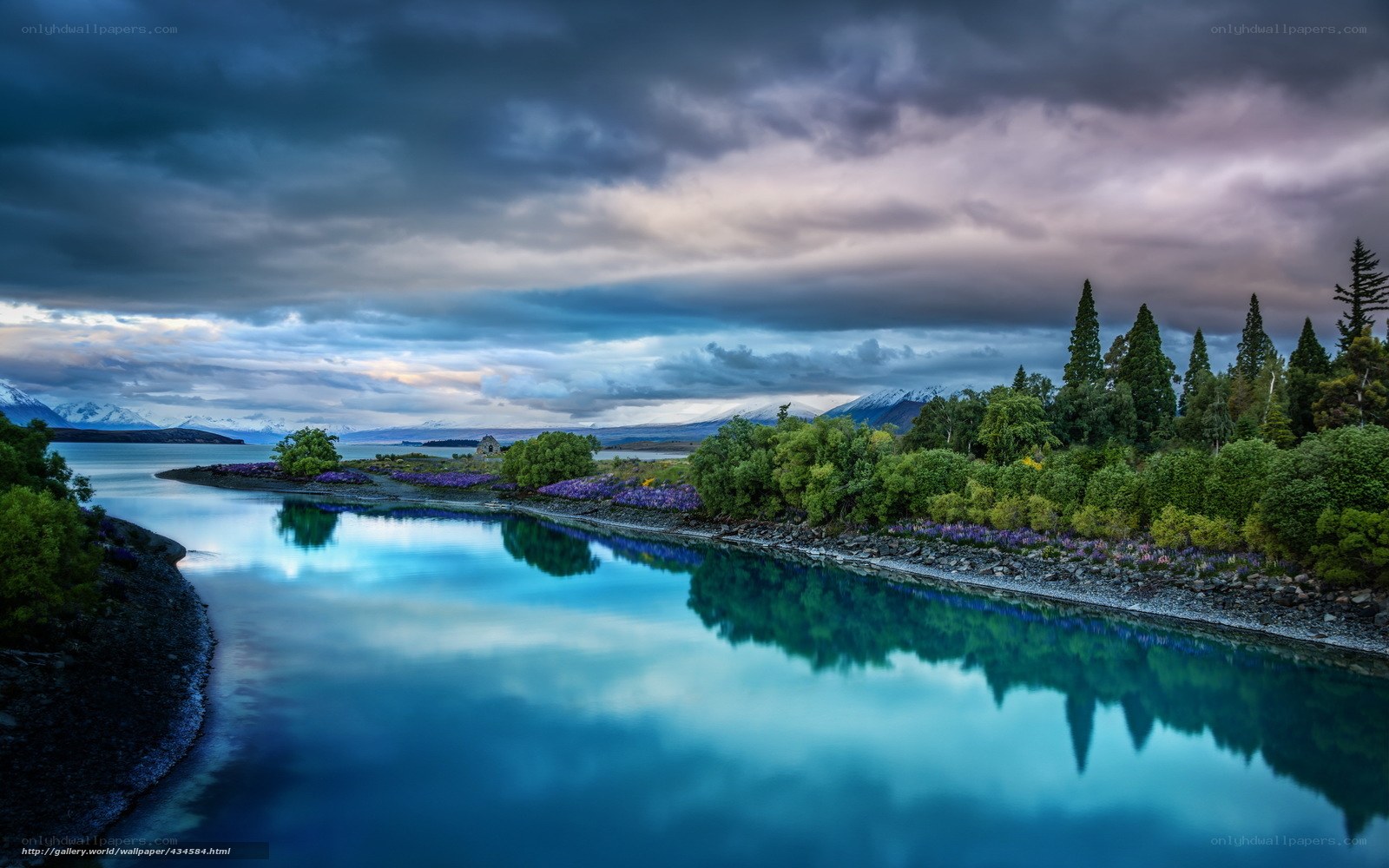 Lake and river landscape