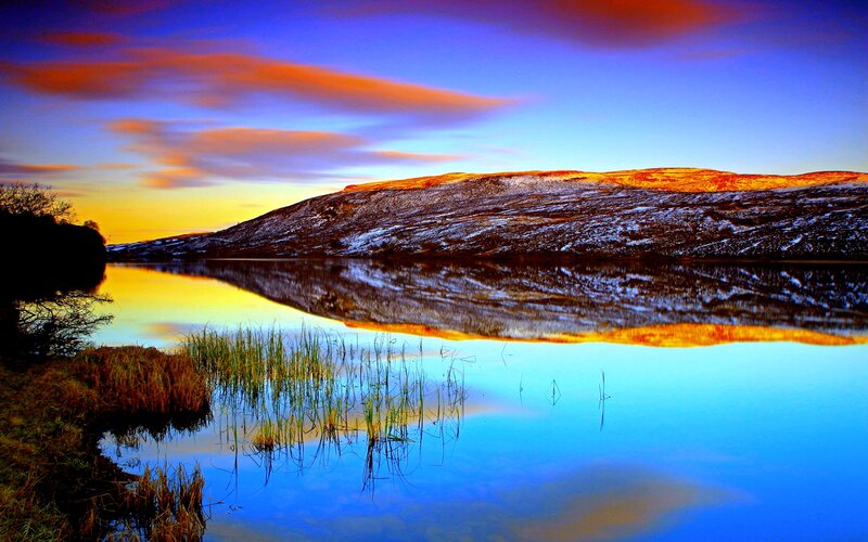 Lake and Snowy Hill