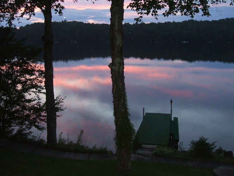 Lake at Dusk with Dock