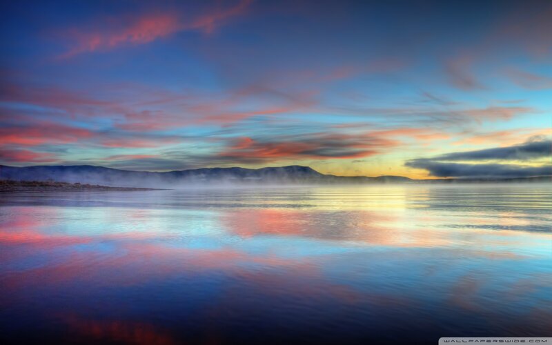 Lake at Sunrise — Blue