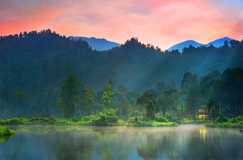 Lake at Sunrise — Pink