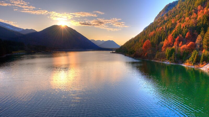 Lake at Sunset — Forest
