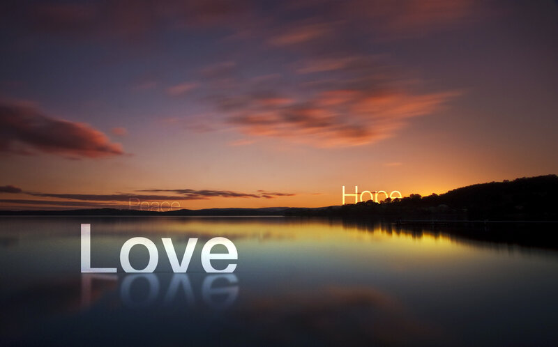 Lake at Sunset — Orange, Serene, Photograph, Sky, Clouds